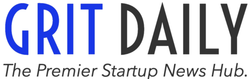Logo of Grit Daily featuring the text GRIT DAILY in bold, with GRIT in blue and DAILY in black. Underneath, smaller text reads The Premier Startup News Hub.