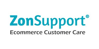 Logo of ZonSupport with the text ZonSupport® Ecommerce Customer Care in blue and black.