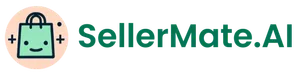 Logo with a smiling shopping bag icon and the text SellerNote.AI in green and blue.